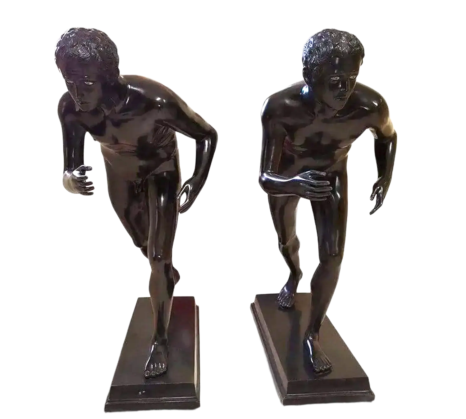 Bronzefiguren ZWEI LÄUFER / ATHLETEN aus der VILLA PAPIRI