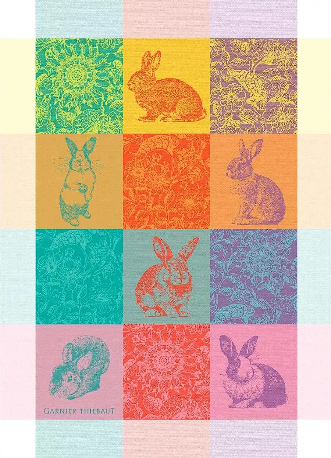 Geschirrtuch FRÜHLINGSHASEN, Garnier Thiebaut, 56 x 78 cm