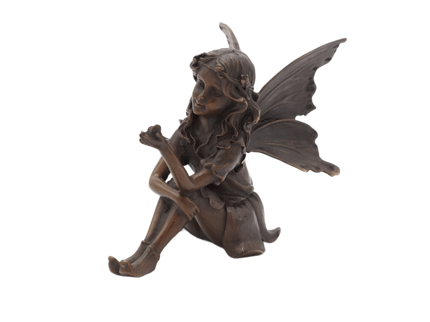 Bronzefigur ELFE mit Glockenblumen-Rock