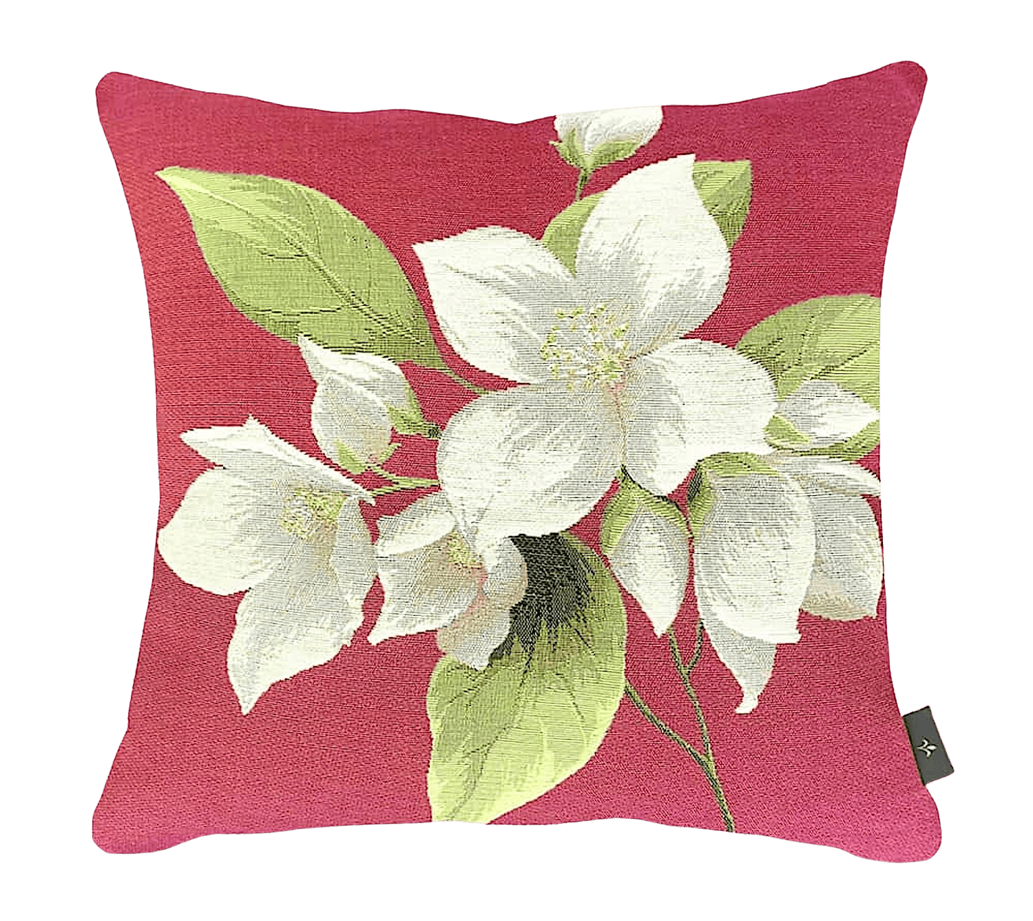 Gobelinkissenhülle Art de Lys JASMIN GROßE BLÜTEN rot, 48x48 cm