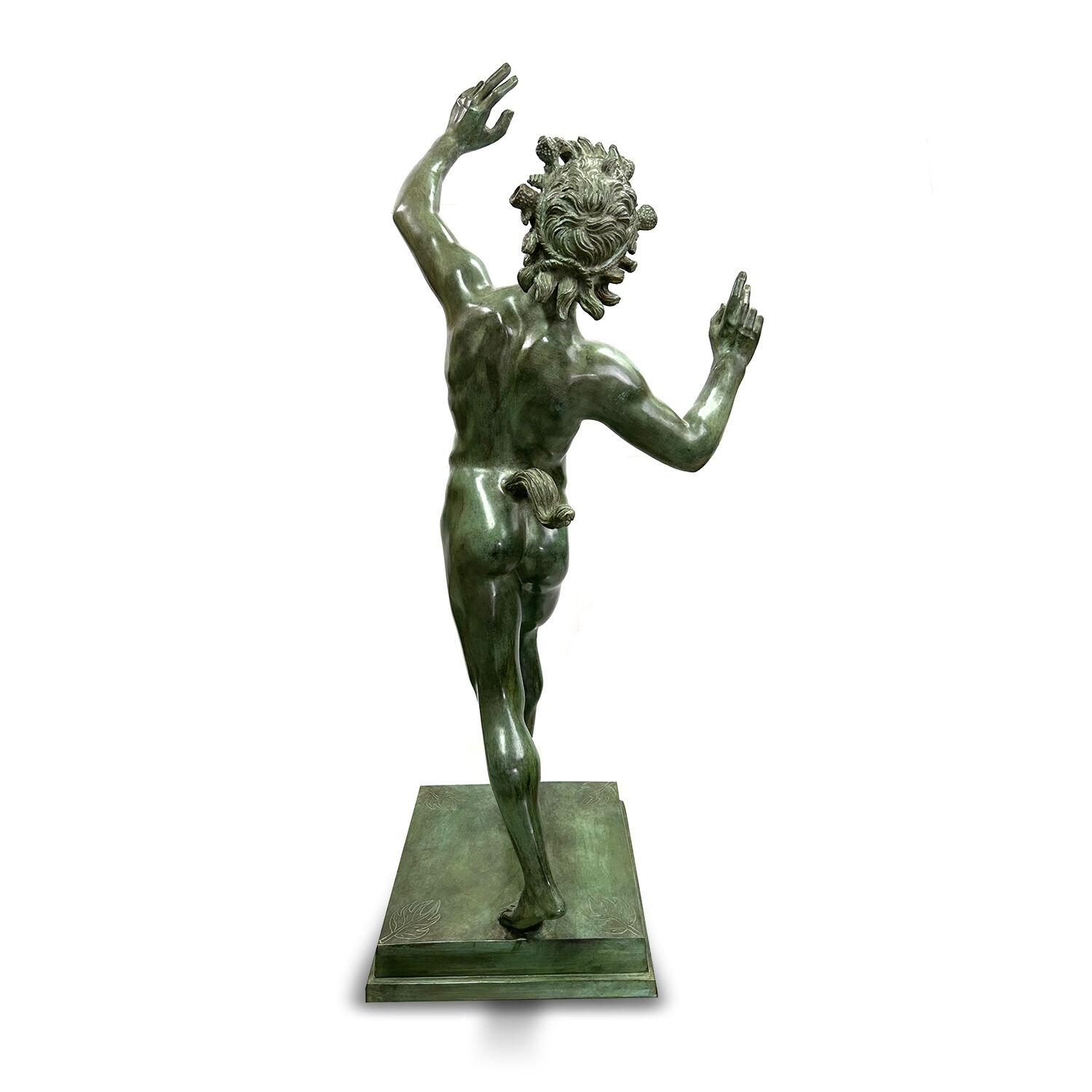 Bronzefigur TANZENDER FAUN, ca. 85 cm