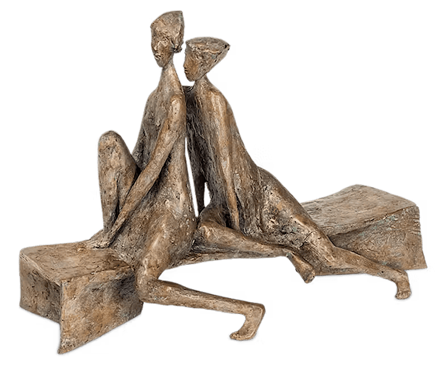 Bronzefigur INTERESSIERTE BETRACHTER (von Manfred Welzel)