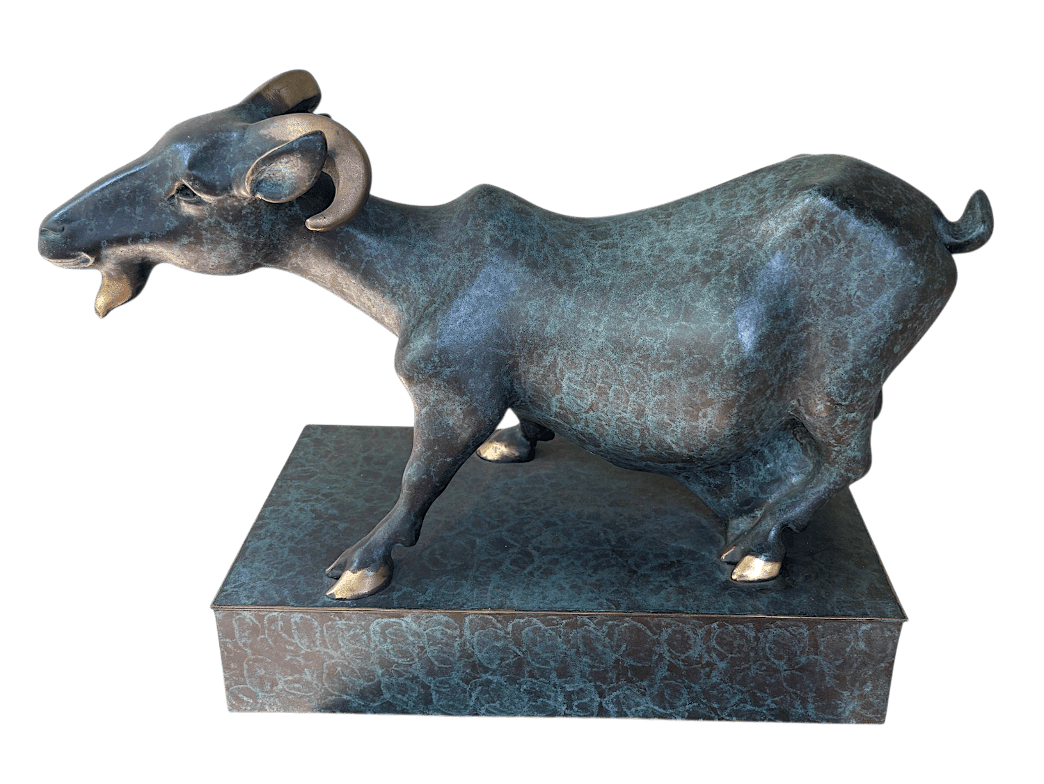 Bronzefigur Ziege Geiß ZOE, 45 cm