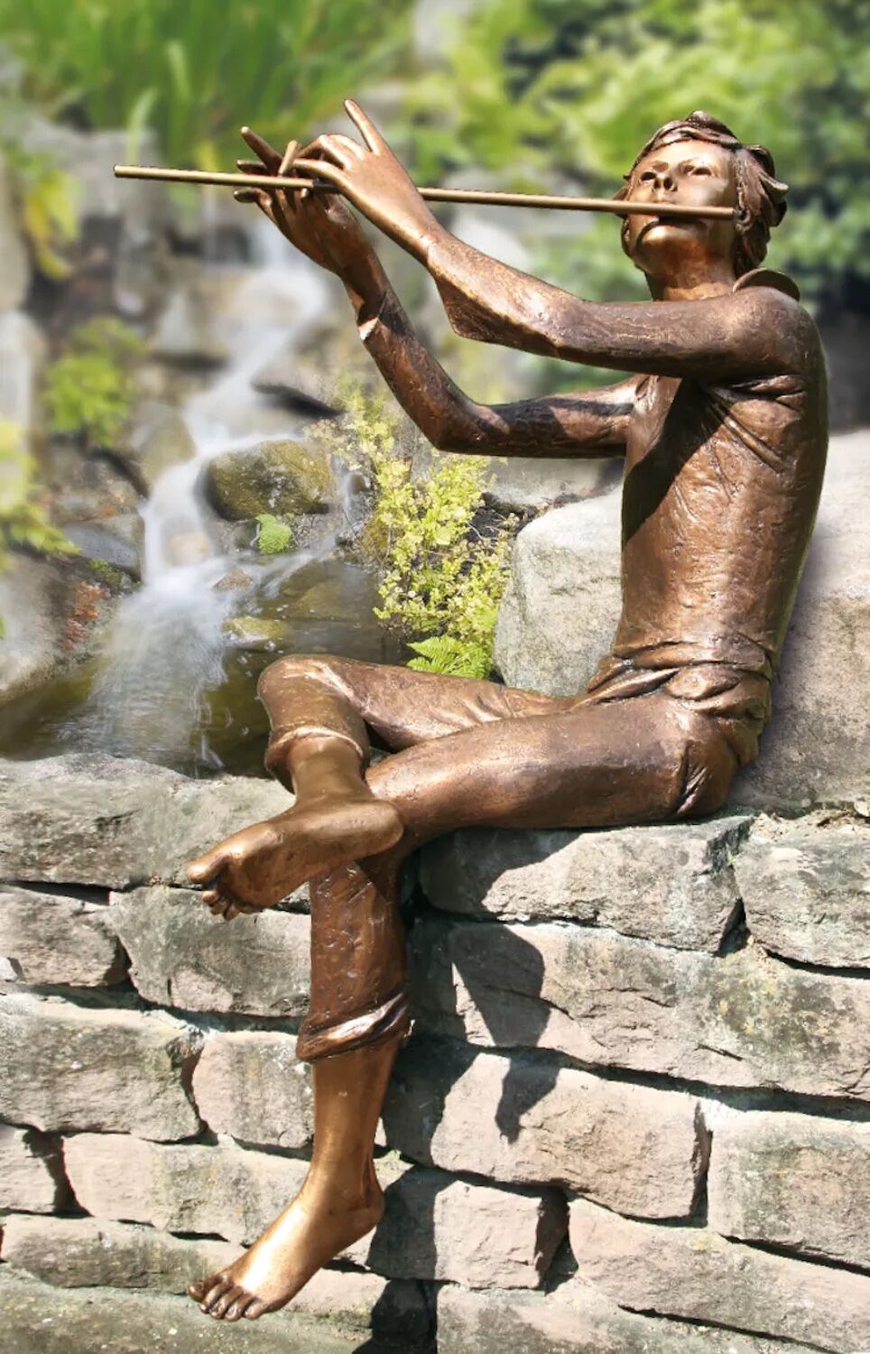 Bronzefigur FLÖTENSPIELER (von Rinaldo Bigi)