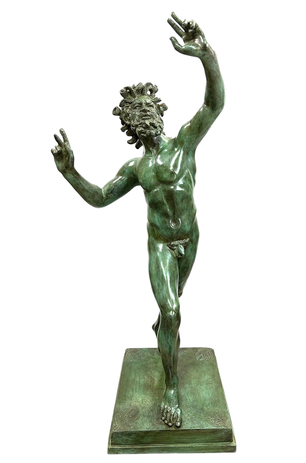 Bronzefigur TANZENDER FAUN, 40 oder 85 cm