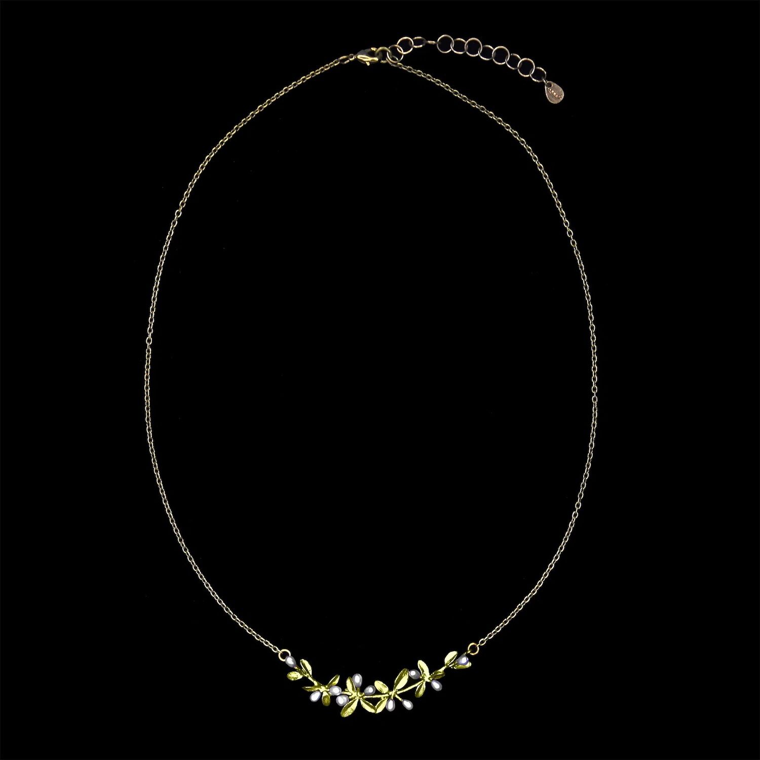 Bronzeschmuck BLÜHENDER THYMIAN, Collier klein